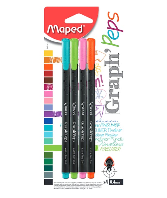 MAPED - Maped Graph Peps Μαρκαδοράκια Fine Tip 0.4mm Σετ 4 τεμαχίων Fancy Χρώματα 749143
