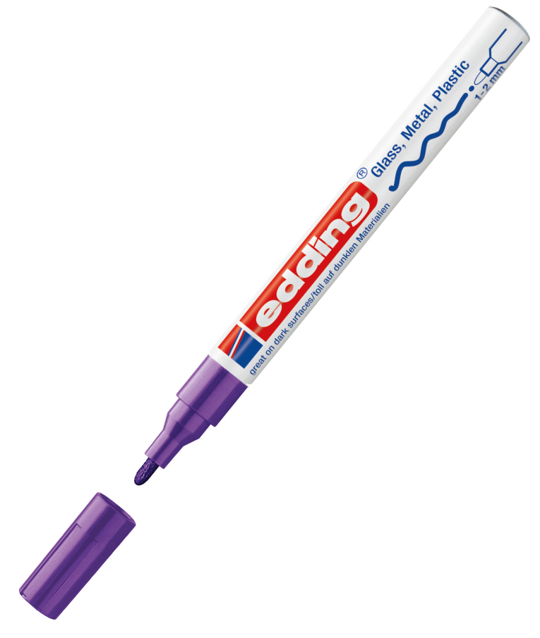 EDDING - Μαρκαδόρος Ανεξίτηλος Edding Creative 751 fine paint marker Permament Metal,Glass,Plastic Μωβ -Purple 1-2 mm  4-751-9-008