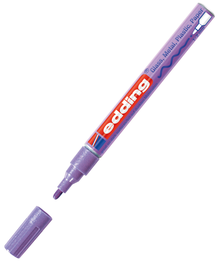 EDDING - Μαρκαδόρος Ανεξίτηλος Edding Creative 751 fine paint marker Permament Metal, Glass, Plastic  Metal Purple 1-2 mm  4-751-9-078