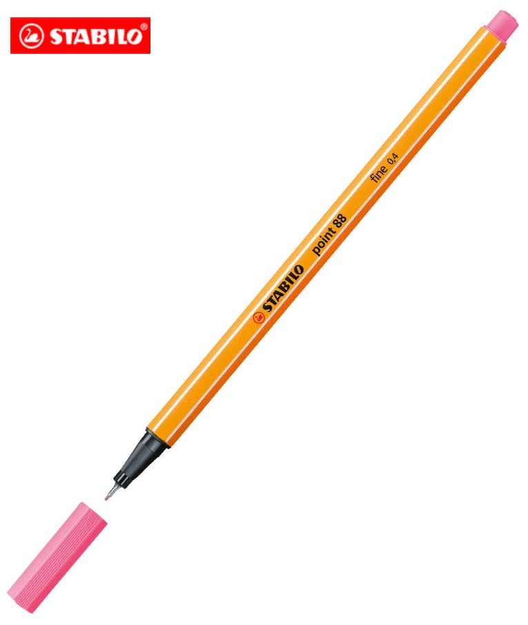 STABILO - Stabilo Point 88 Μαρκαδόρος Σχεδίου Fine Tip Λεπτής Γραφής 0.4mm Ανοιχτό Ροζ Light Pink 88/29
