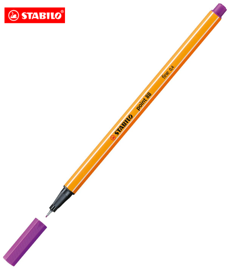 STABILO - Stabilo Point 88 Μαρκαδόρος Σχεδίου Fine Tip Λεπτής Γραφής 0.4mm Μωβ Purple Lilac 88/58