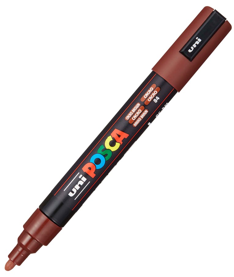 POSCA - Ανεξίτηλος Μαρκαδόρος  Bullet Cacao Brown 84 Uni-ball Posca 1.8-2.5 PC-5M για κάθε επιφάνεια