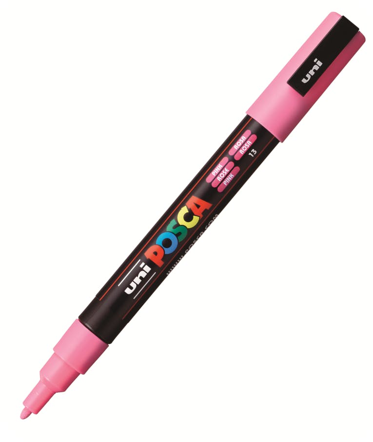 POSCA - Ανεξίτηλος Μαρκαδόρος  Pink 13 Uni-ball Posca 0.9-1.3mm PC-3M για κάθε επιφάνεια