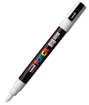 Ανεξίτηλος Μαρκαδόρος  White 1 Uni-ball Posca 0.9-1.3mm PC-3M για κάθε επιφάνεια