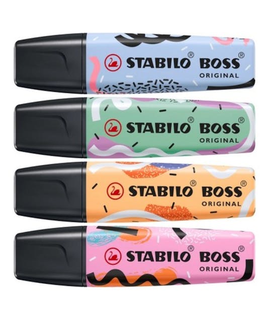STABILO - Stabilo Boss Μαρκαδόροι Υπογράμμισης  Schnee Set Σετ 4 χρωμάτων Blister 70/4-1-101-5