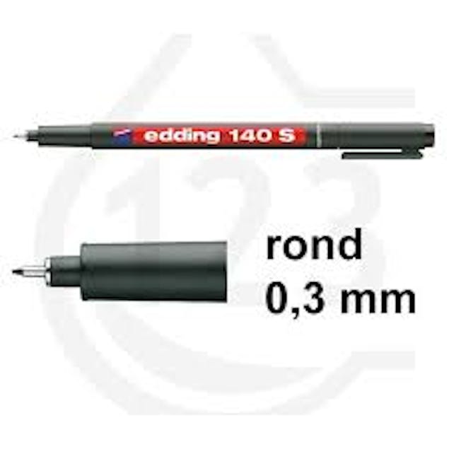 EDDING - Edding Μαρκαδοράκι Permanent 140 S 0.3mm - Multimarker για Διαφάνειες και cd Κόκκινο 4-140002