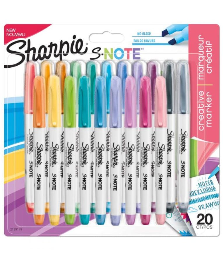 Sharpie S-Notes Creative Markers Blister Μαρκαδόροι Υπογράμμισης και Ζωγραφικής σε 20 Χρώματα 2139179