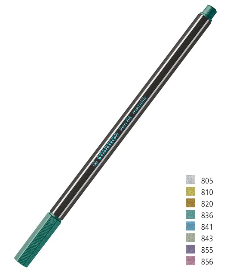 Stabilo Pen 68 Μαρκαδόρος Σχεδίου 1.4 mm Μεταλλικό Πράσινο - Stabilo 68 Metallic Green 856 68/836