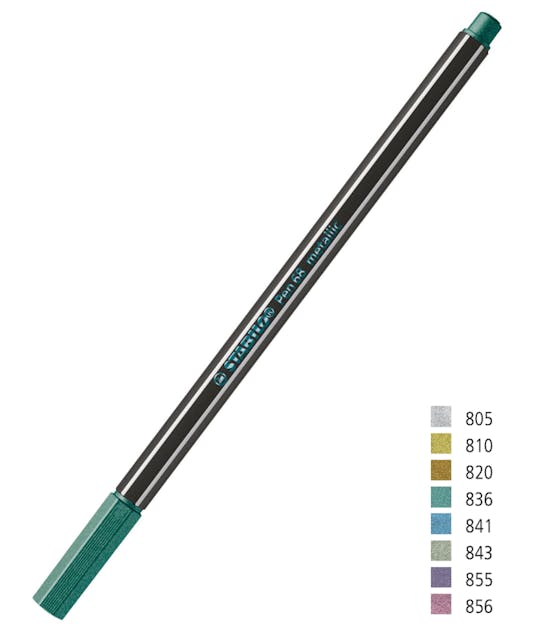 STABILO - Stabilo Pen 68 Μαρκαδόρος Σχεδίου 1.4 mm Μεταλλικό Πράσινο - Stabilo 68 Metallic Green 856 68/836