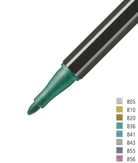STABILO - Stabilo Pen 68 Μαρκαδόρος Σχεδίου 1.4 mm Μεταλλικό Πράσινο - Stabilo 68 Metallic Green 856 68/836
