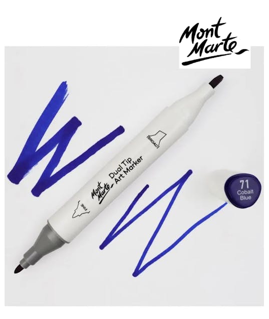 MONT MARTE - Mont Marte Art Marker Dual Tip B1 Cobalt Blue No71 - Μαρκαδόρος Ζωγραφικής No 71 Μπλε Κοβαλτίου MGRD0025_01