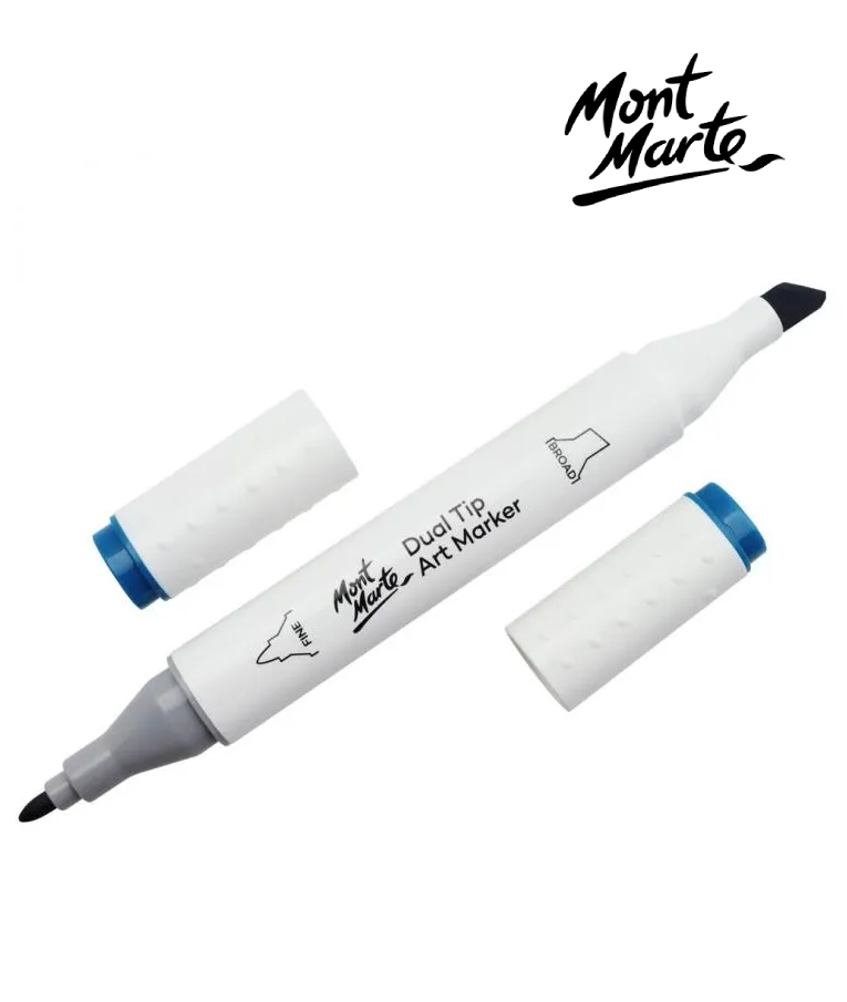 MONT MARTE - Mont Marte Art Marker Dual Tip B7 Marine Blue No62 - Μαρκαδόρος Ζωγραφικής No 62  MGRD0033_01