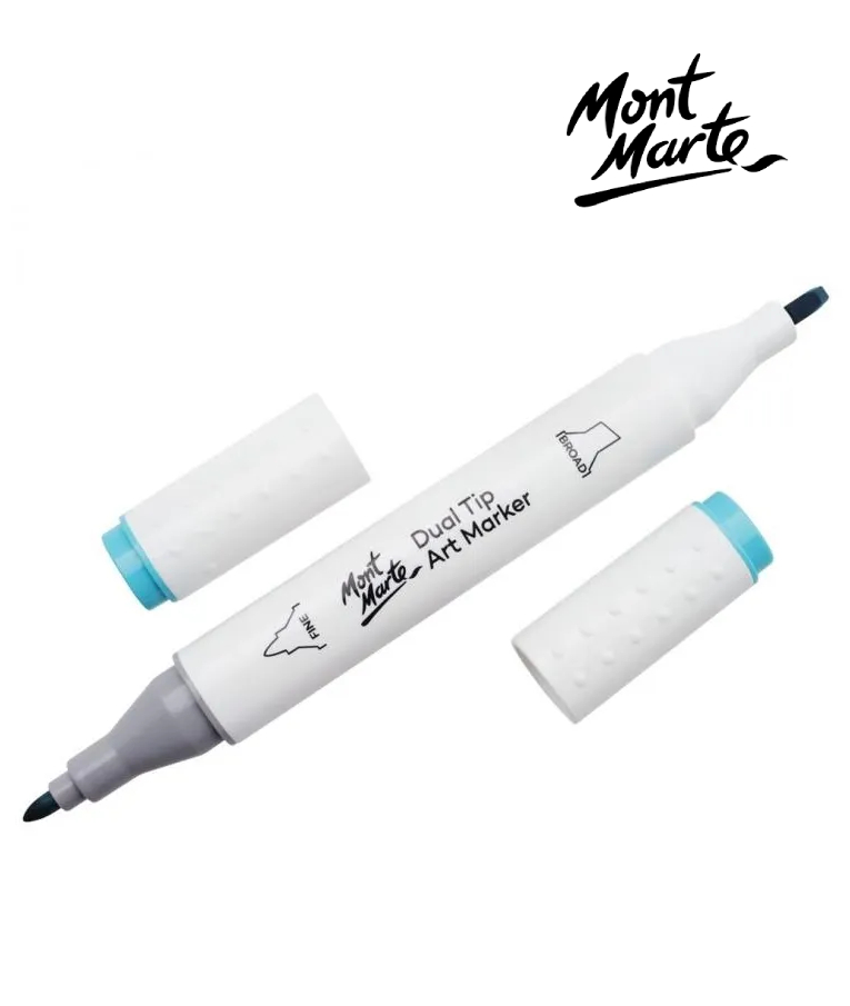 MONT MARTE - Mont Marte Art Marker Dual Tip B8 Turquoise No65 - Μαρκαδόρος Ζωγραφικής No 65 Τυρκουάζ  MGRD0032_01