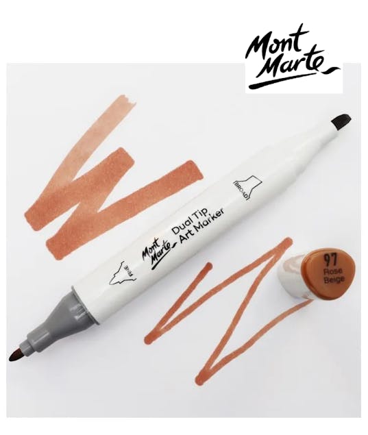 MONT MARTE - Mont Marte Art Marker Dual Tip E3 Rose Beige No 97 - Μαρκαδόρος Ζωγραφικής No 97 Rose Beige MGRD0048_01