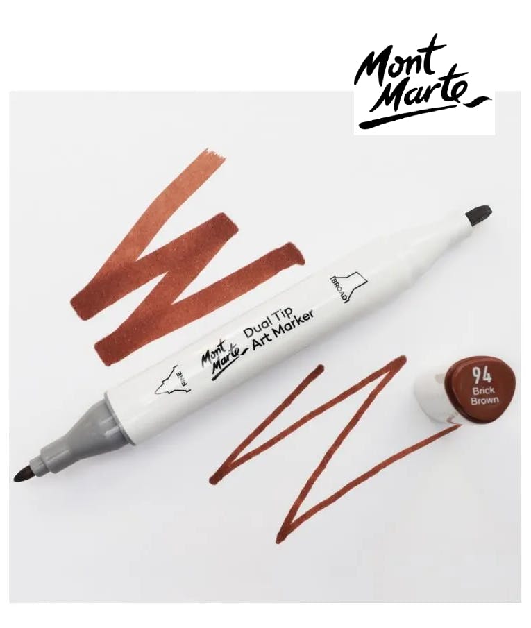 MONT MARTE - Mont Marte Art Marker Dual Tip E5 Brick Brown No 94 - Μαρκαδόρος Ζωγραφικής No 94 Καφέ MGRD0050_01