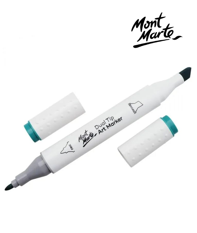 MONT MARTE - Mont Marte Art Marker Dual Tip G1 Turquoise Green Light No 57 - Μαρκαδόρος Ζωγραφικής No 57 Ανοιχτό Τυρκουάζ MGRD0034_01