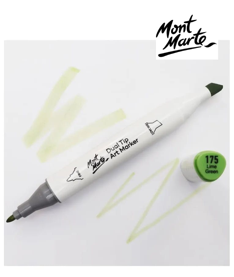 MONT MARTE - Mont Marte Art Marker Dual Tip G11 Lime Green No 175 - Μαρκαδόρος Ζωγραφικής No 175 Φυστικί MGRD0044_01