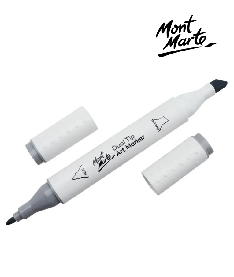 MONT MARTE - Mont Marte Art Marker Dual Tip GY4 Cool Grey No CG1 - Μαρκαδόρος Ζωγραφικής No CG1 Γκρι  MGRD0057_01