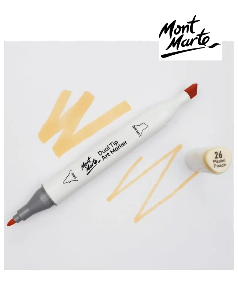 MONT MARTE - Mont Marte Art Marker Dual Tip 02 Pastel Peach No 26 - Μαρκαδόρος Ζωγραφικής No 26 MGRD0005_01