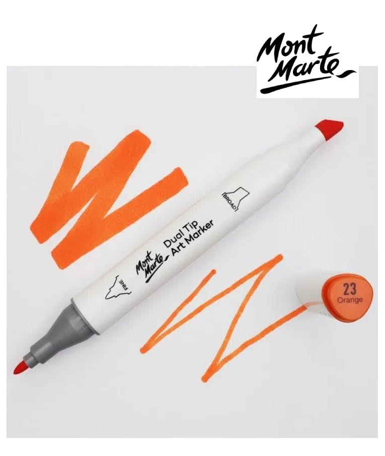 MONT MARTE - Mont Marte Art Marker Dual Tip 03 Orange No 23 - Μαρκαδόρος Ζωγραφικής No 23 Πορτοκαλί MGRD0008_01
