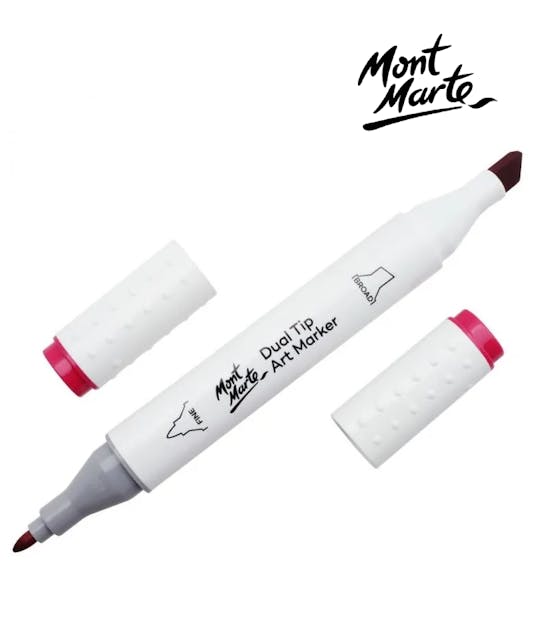 MONT MARTE - Mont Marte Art Marker Dual Tip P1 Roze Red No 3 - Μαρκαδόρος Ζωγραφικής No 24 Φούξια MGRD0012_01