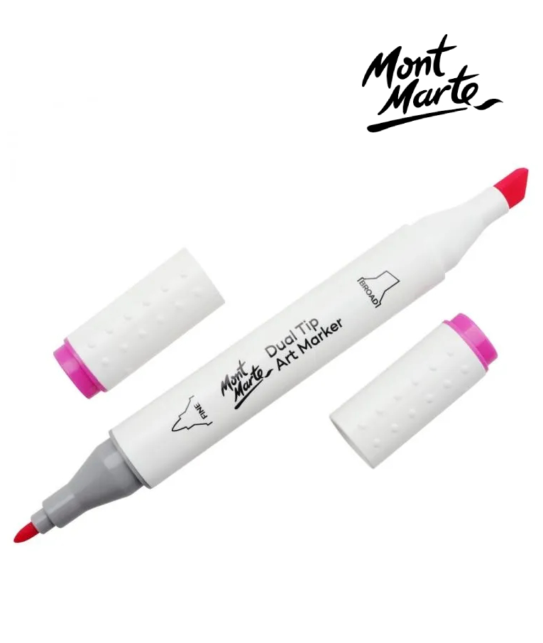 MONT MARTE - Mont Marte Art Marker Dual Tip P4 Vivid Pink No 6 - Μαρκαδόρος Ζωγραφικής No 89 Έντονο Ροζ  MGRD0018_01