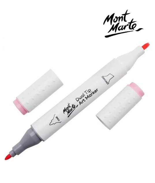 MONT MARTE - Mont Marte Art Marker Dual Tip P6 Cosmos No 7 - Μαρκαδόρος Ζωγραφικής No 7 Ροζ Παλ MGRD0015_01