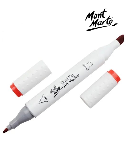MONT MARTE - Mont Marte Art Marker Dual Tip R1 Vermilion No 14 - Μαρκαδόρος Ζωγραφικής No 14 Σκούρο Πορτοκαλί MGRD0009_01