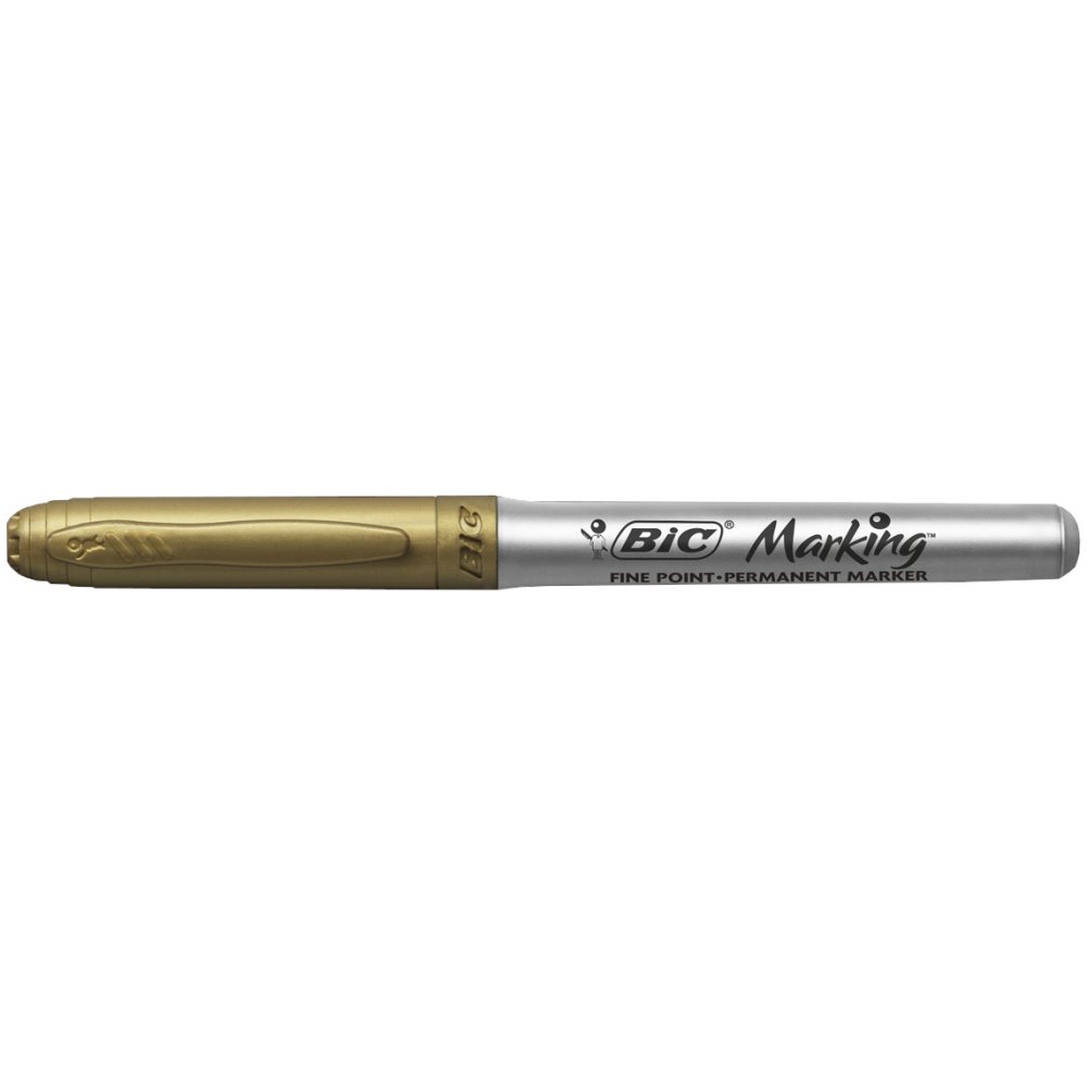 BIC - Μαρκαδόρος Bic Marking Ανεξίτηλος Με Στρογγυλή Μύτη Χρυσό Intensity Permament Gold 950466
