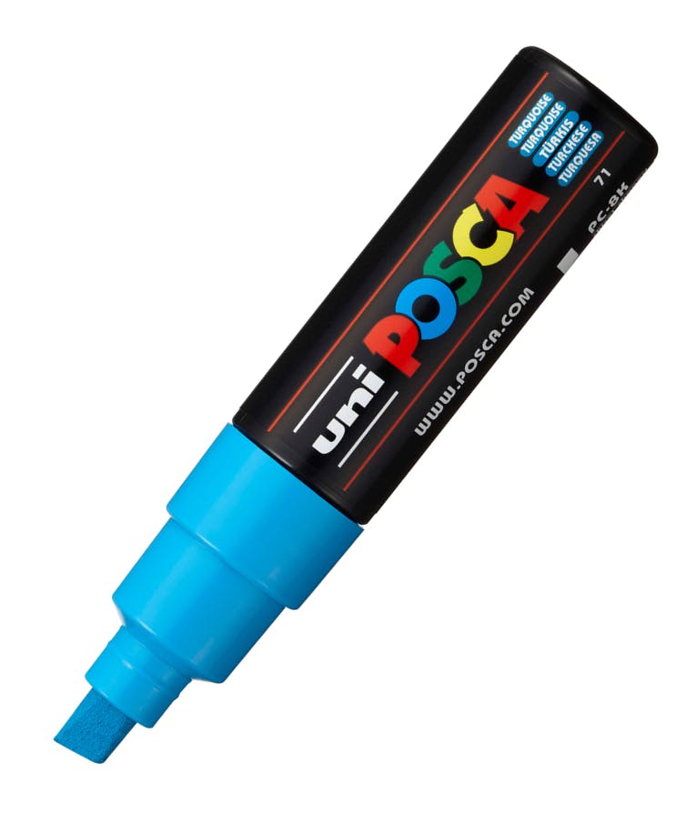 Μαρκαδόρος Γίγας κοντός Τυρκουαζ 71 Turquoise Uni-ball Posca 8mm PC-8K