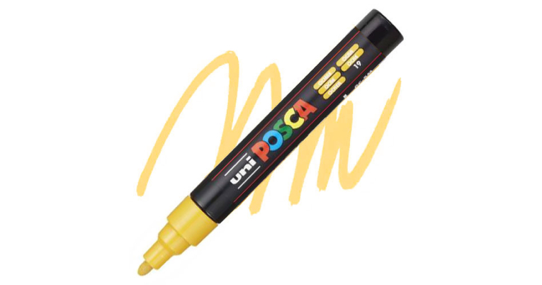 POSCA - Ανεξίτηλος Μαρκαδόρος  Bullet Ochre 19 Uni-ball Posca 1.8-2.5 PC-5M για κάθε επιφάνεια