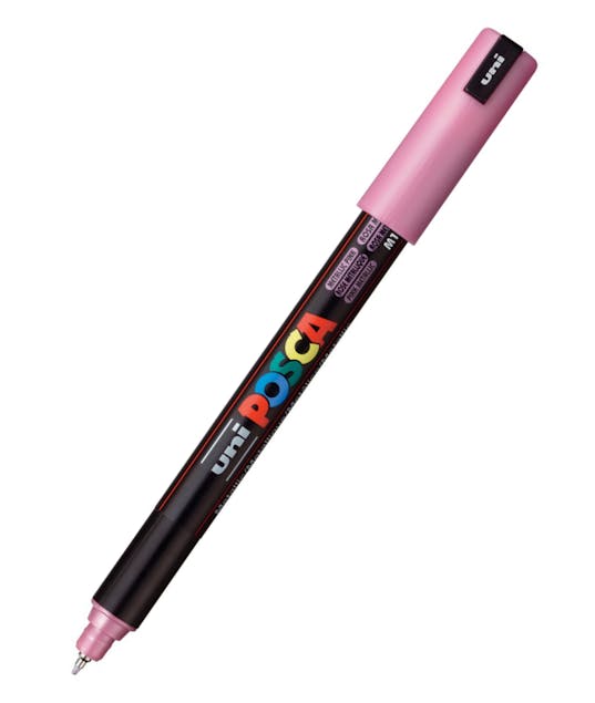 POSCA - Ανεξίτηλος Μαρκαδόρος Μεταλλικό Ροζ Metalic Pink  Μ13  Uni-ball Posca 0.7mm PC-1MR για κάθε επιφάνεια