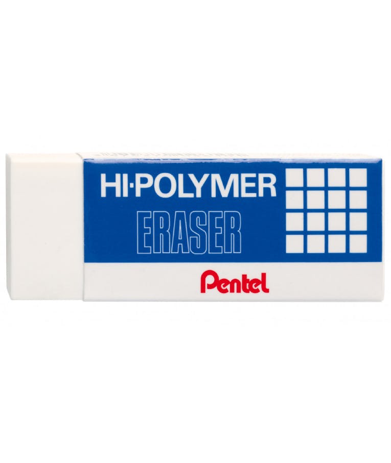 Γόμα HiPolymer Pentel Μικρή Λευκή ZEH10