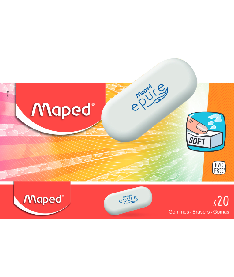 MAPED - Maped Γόμα Epure  Λευκή-Στρογγυλή-Απαλή  103701