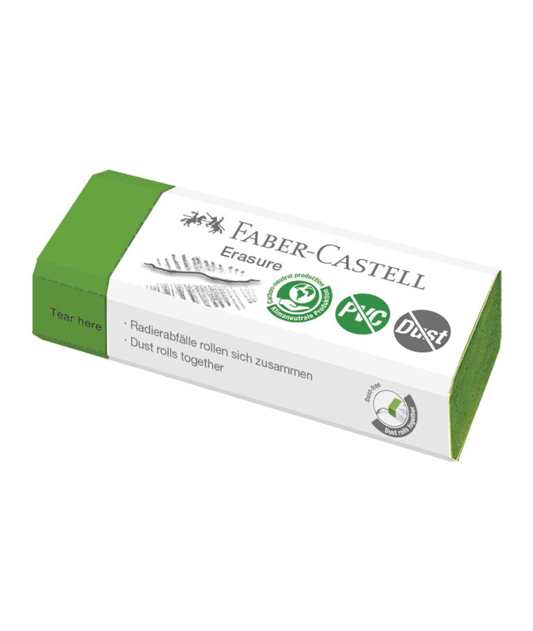 Faber-Castell Γόμα για Μολύβι Eco PVC Free Dust Free Πράσινη 187250