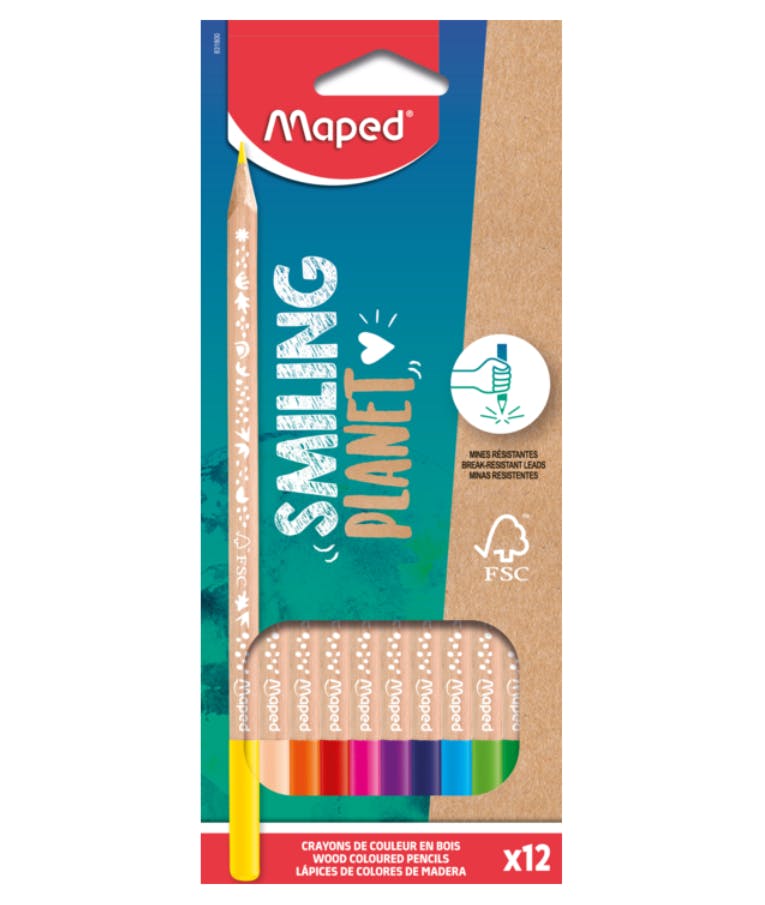 MAPED - Maped Ξυλομπογιές Smiling Planet Σετ 12τμχ 831800