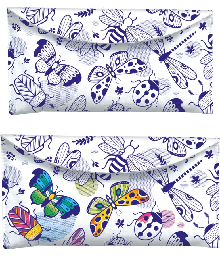 MAPED - Maped Color Peps Κασετίνα Υφασμάτινη 100% Βαμβάκι με 12τμχ Μαρκαδόρους και 12τμχ Ξυλομπογιές Για Ζωγραφική 984729