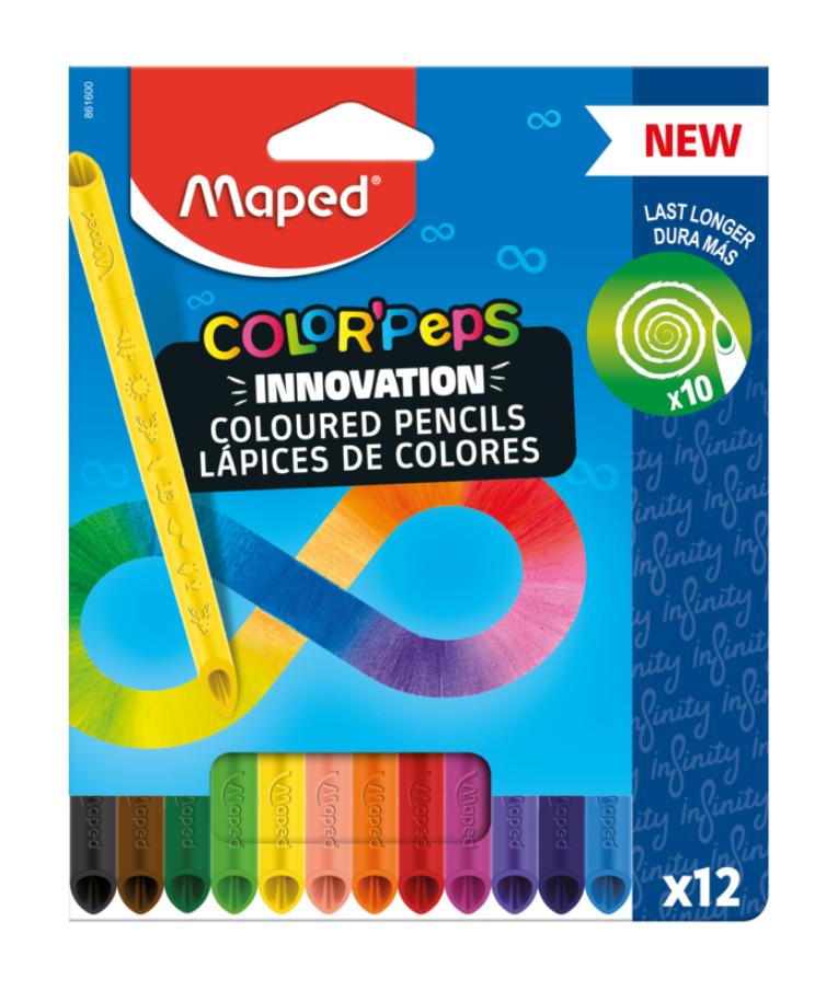 MAPED - Maped Color Peps Ξυλομπογιές Infinity INNOVATION Σετ 12τμχ 861600