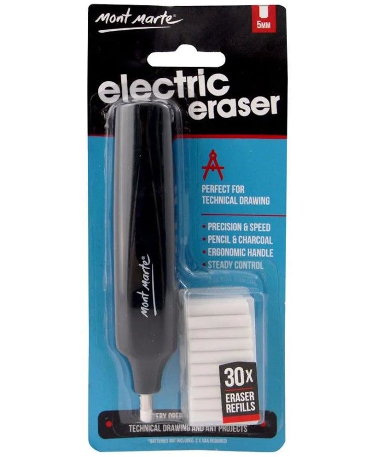  Γόμα Μπαταρίας με 30 Ανταλλακτικές Γόμες Electric Eraser 5mm SFT02550