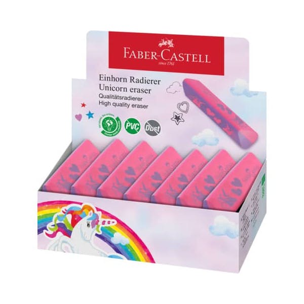 FABER CASTELL - Γόμα Faber Castell Ροζ Μωβ Dust Free Μονόκερος Unicorn Eraser 188751