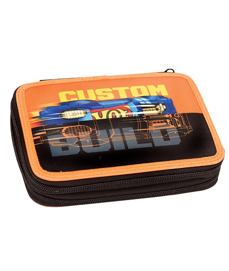 Κασετίνα Διπλή με 2 Θήκες Γεμάτη Hot Wheels Custom 349-26100