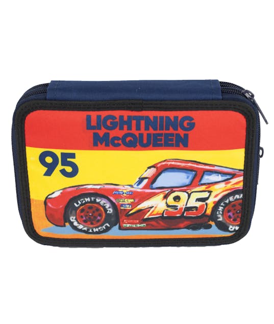 GIM - Κασετίνα Διπλή με 2 Θήκες Γεμάτη Cars Race Lightning McQueen 341-49100 