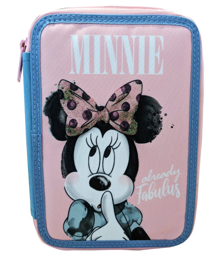 Κασετίνα Διπλή με 2 Θήκες Γεμάτη Minnie Fabulous 340-46100