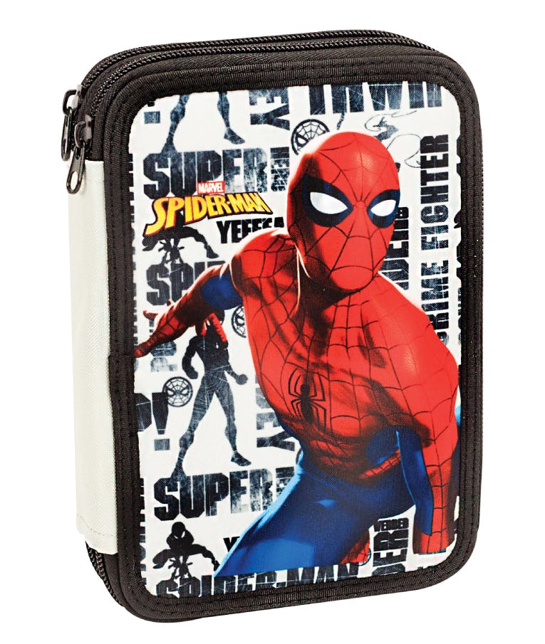 Κασετίνα Διπλή με 2 Θήκες Γεμάτη Spiderman Pattern 337-78100