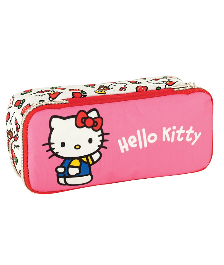 Κασετίνακι Δημοτικού Οβάλ με 2 Θήκες 335-68144 HELLO KITTY TULIP