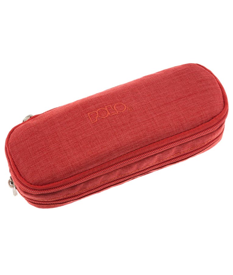 Polo Original Κασετίνα Pencil Case Duo Box Jean με 2 Θήκες με Φερμουάρ 8 x 23 x 7 cm 9-37-004-3600 Κοραλί