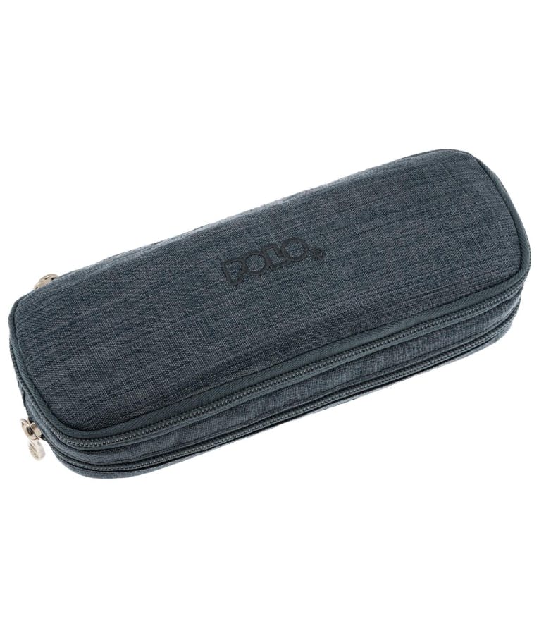 Polo Original Κασετίνα Pencil Case Duo Box Jean με 2 Θήκες με Φερμουάρ 8 x 23 x 7 cm 9-37-004-5400 ΓΚΡΙ-ΜΠΛΕ