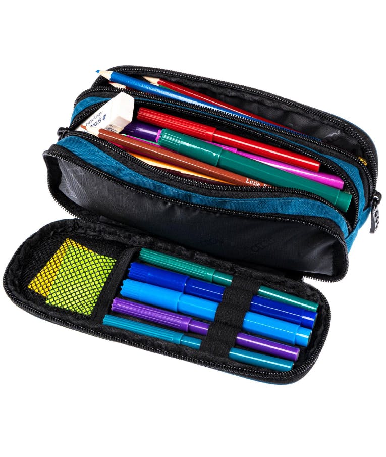 POLO - Polo Original Pencil Case Triple Κασετίνα Box με 3 Θήκες με Φερμουάρ 10 x 22 x 8 cm 9-37-005-3000 Κόκκινο