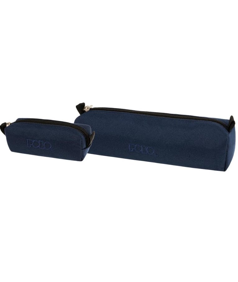 Polo Original Cord Pencil Case Wallet Κασετίνα Βαρελάκι με 1 Θήκη 9-37-006-5000 Μπλε και Δώρο Πορτοφόλι