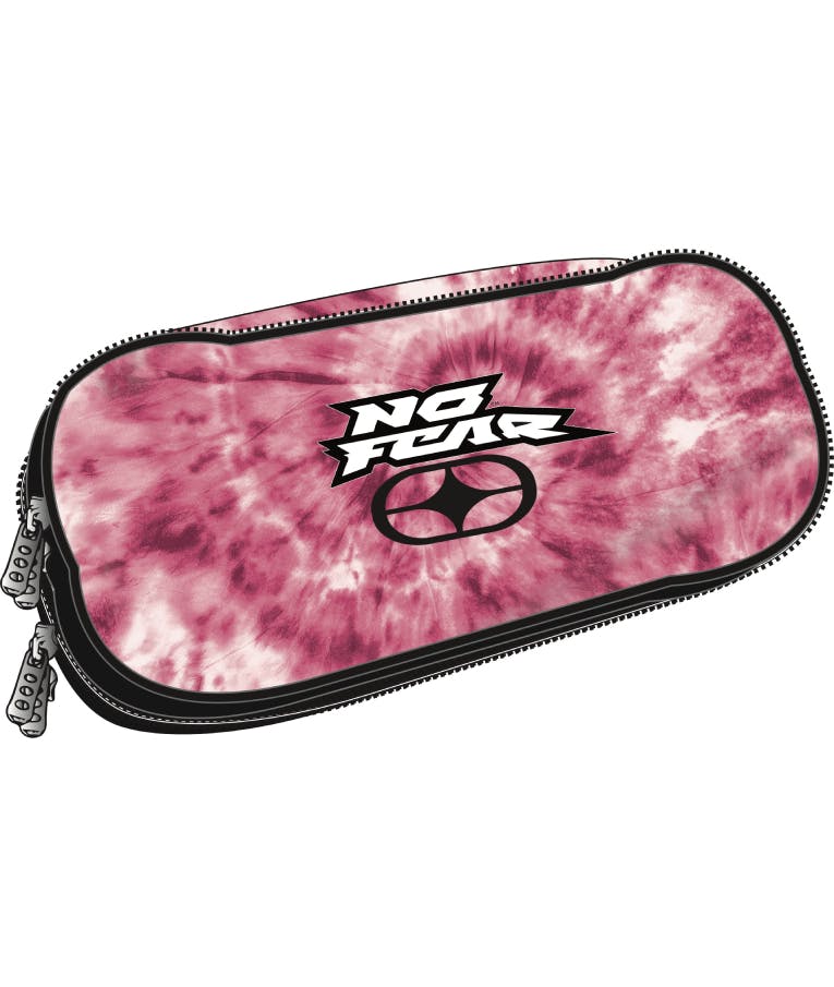 Back Me Up NO FEAR TIE DYE FUCHSIA Σχολική Κασετίνα Δημοτικού Βαρελάκι 2 Θέσεων Οβαλ 347-98141